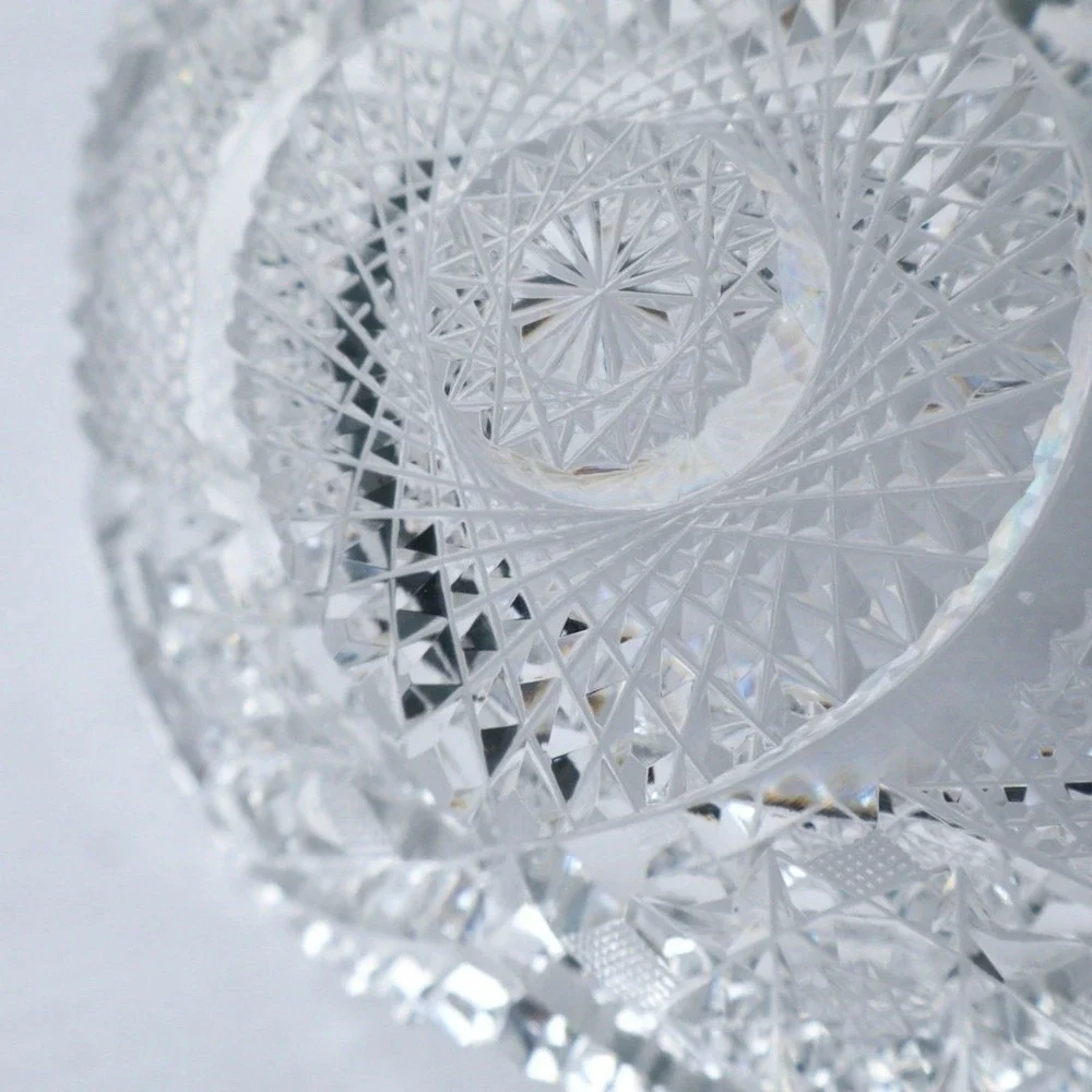 Antique American Brilliant Period Cut Glass Bowl 9